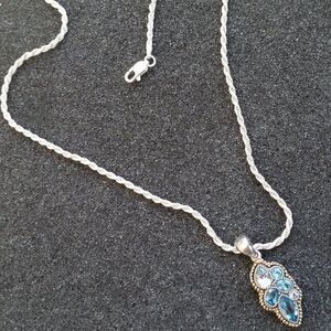 LAGOS necklace pendant with topaz